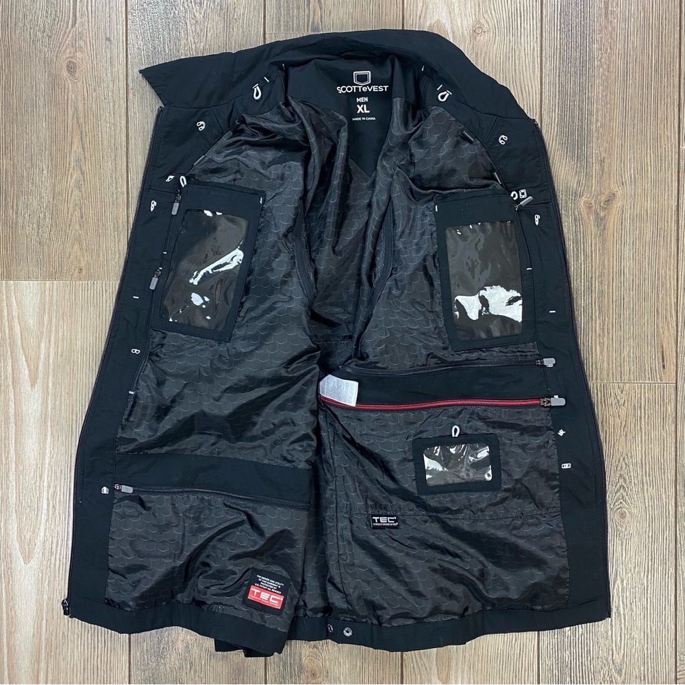 SOLD! SCOTTeVEST Travel Jacket Tec Pockets Convertible Vest RFID - Picture 9 of 14